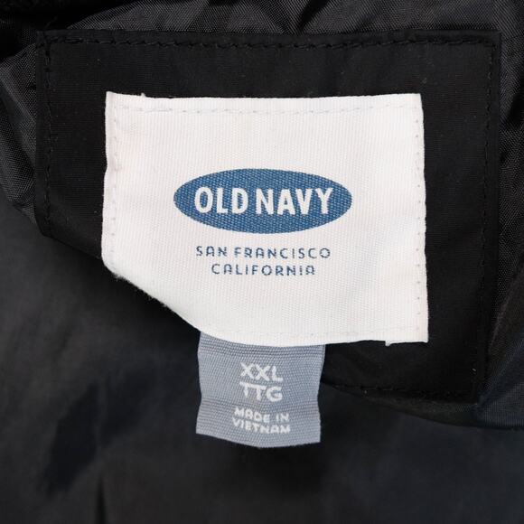 Old Navy Black Satin Insulated Bomber Jacket Mens Size XXL - Picture 4 of 13